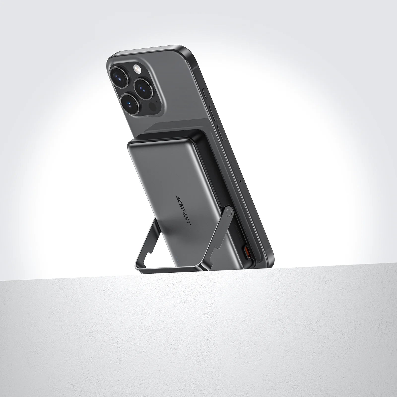ACEFAST 10000mAh Magnetic Wireless Power Bank with Bracket For iPhone 16/15 PD20W/22.5W USB C Fast Charging For Samsung S24/S25 by SnaggIt