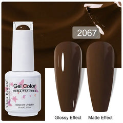 Professional 15ml HEMA & TPO Free Gel Polish – High-Performance Red & Multi Tone Semi Permanent Varnish