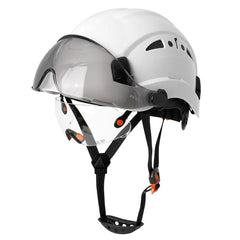 Vented construction safety helmet with built-in visor – image 20