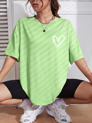 Simple Love Print Womans Streetwear T-Shirt