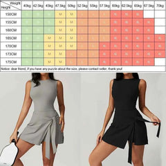 Women's Sports Skirt Dress | Tennis Golf Yoga Gym Running Workout Fitness One-Piece Athletic Dress