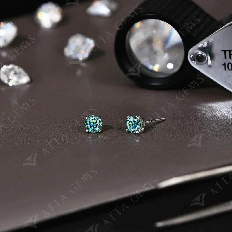 0.5CT Colored Moissanite Stud Earrings - SnaggIt