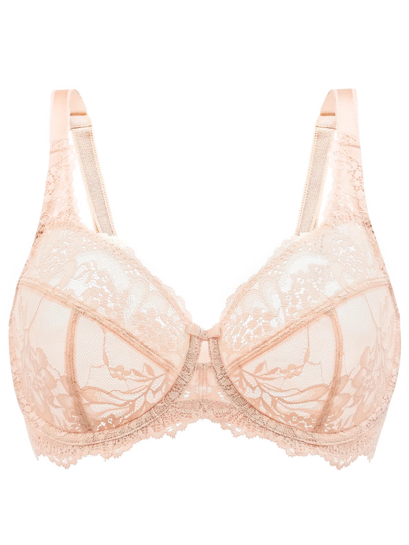 Plus Size Minimizer Bra | Full Coverage Lace Underwire Unlined