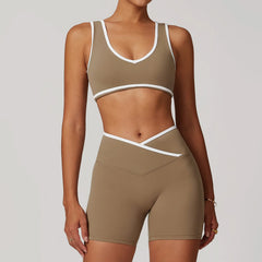 Women's 2-Piece Yoga Workout Set | High Waist Leggings & Sports Bra Gym Tracksuit Athletic Wear