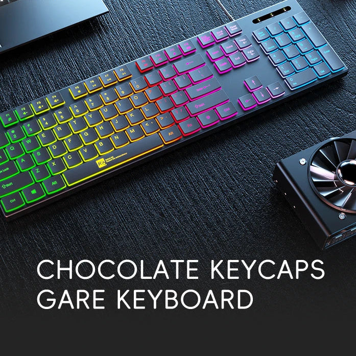 Wired RGB Gaming Keyboard – 104 Key USB Backlit Design with Ergonomic Layout for PC & Laptop by Snagg A Keyboard