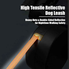 2-in-1 Retractable Dual Dog Leash – Reflective Lead with Built-In Flashlight & Anti-Tangle Clip
