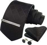 Men’s 8cm Plaid & Check Necktie with Matching Accessories - Others In Fashion