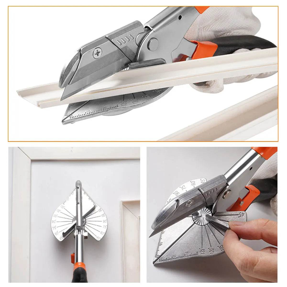 Adjustable Angle Miter Shears (45°–135°) with 2 Replacement Blades - SnaggIt