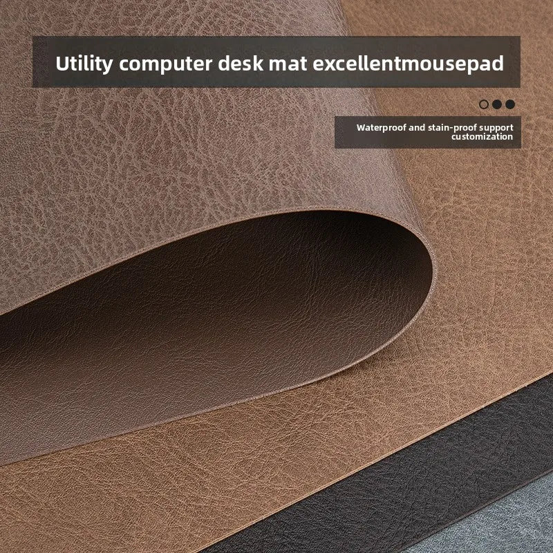 Retro Cowhide Leather Desk Mat for Desktop & Office Use by Snagg A Mouse Pad
