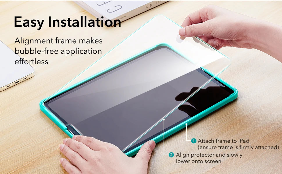 2Pack Screen Protector Tempered-Glass Film with Frame for iPad 11/10(2025/2022) iPad Air 13/11 (2025) Mini 7/6 Air 5/4 by Snagg A Screen Protector