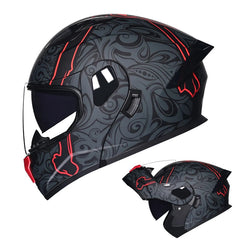 Dual Lens Flip-Up Full Face Motorcycle Helmet by Snagg A Motorcycle Helmet