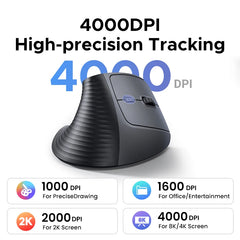 Vertical Wireless Mouse – 2.4G Ergonomic Design with 4000 DPI for PC, Laptop & Tablet by Snagg A Gaming Mouse