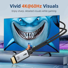 HDMI to USB-C Cable 4K@60Hz with USB Power – Game Console to USB-C Monitor for PS3/4/5 & Nintendo Switch