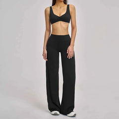 Women's 2/3-Piece Long Sleeve Yoga Suit | Sports Bra Running Workout Gym Tracksuit Clothing