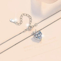 2ct Green Moissanite Heart Necklace - SnaggIt