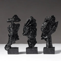 Abstract Resin Sculpture Set – “Silence Is Gold” by Snagg A Sculpture