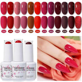 Professional 15ml HEMA & TPO Free Gel Polish – High-Performance Red & Multi Tone Semi Permanent Varnish