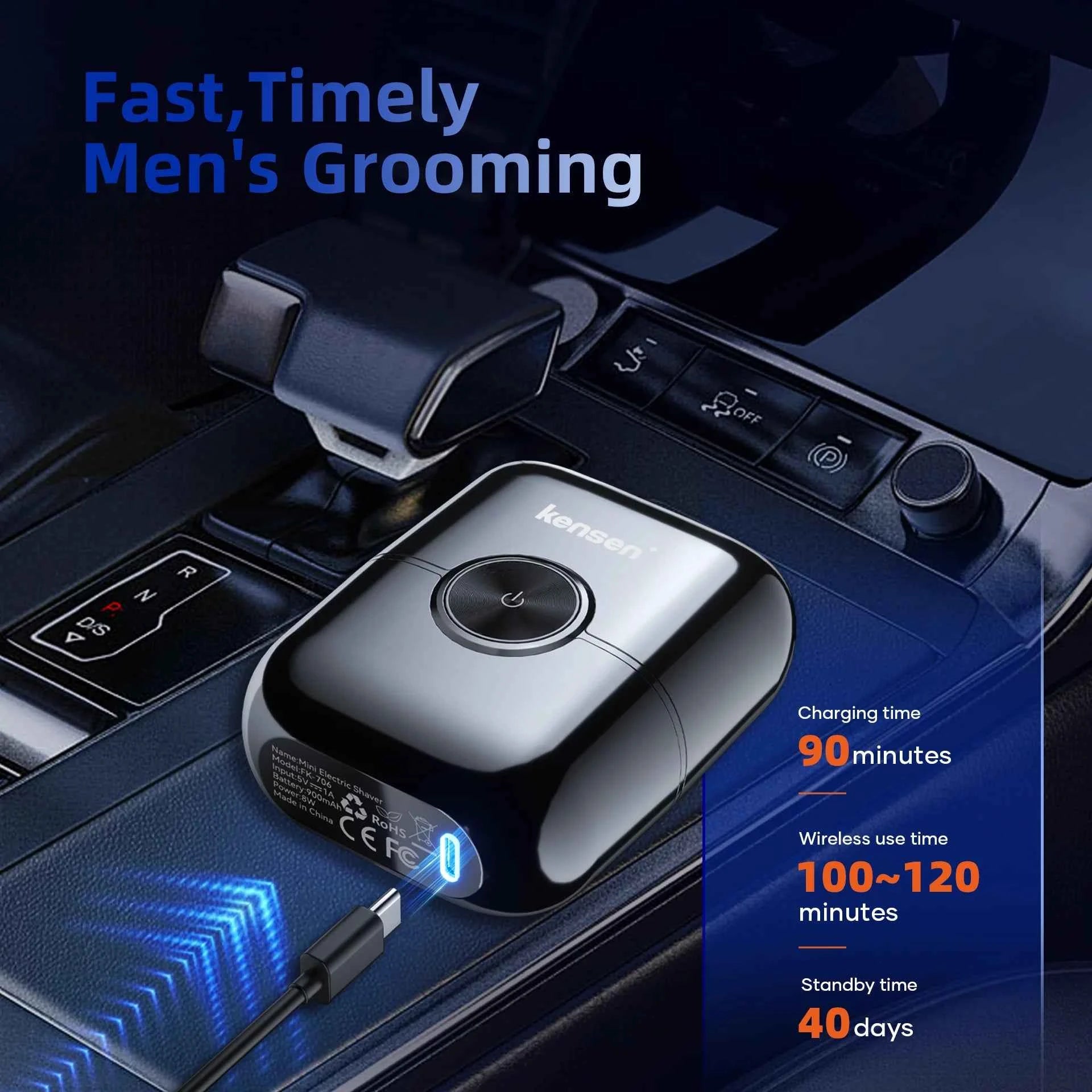 Portable 4D Floating Foil Shaver – 8000 RPM High Power Mini Electric Razor for Travel & Precision Grooming