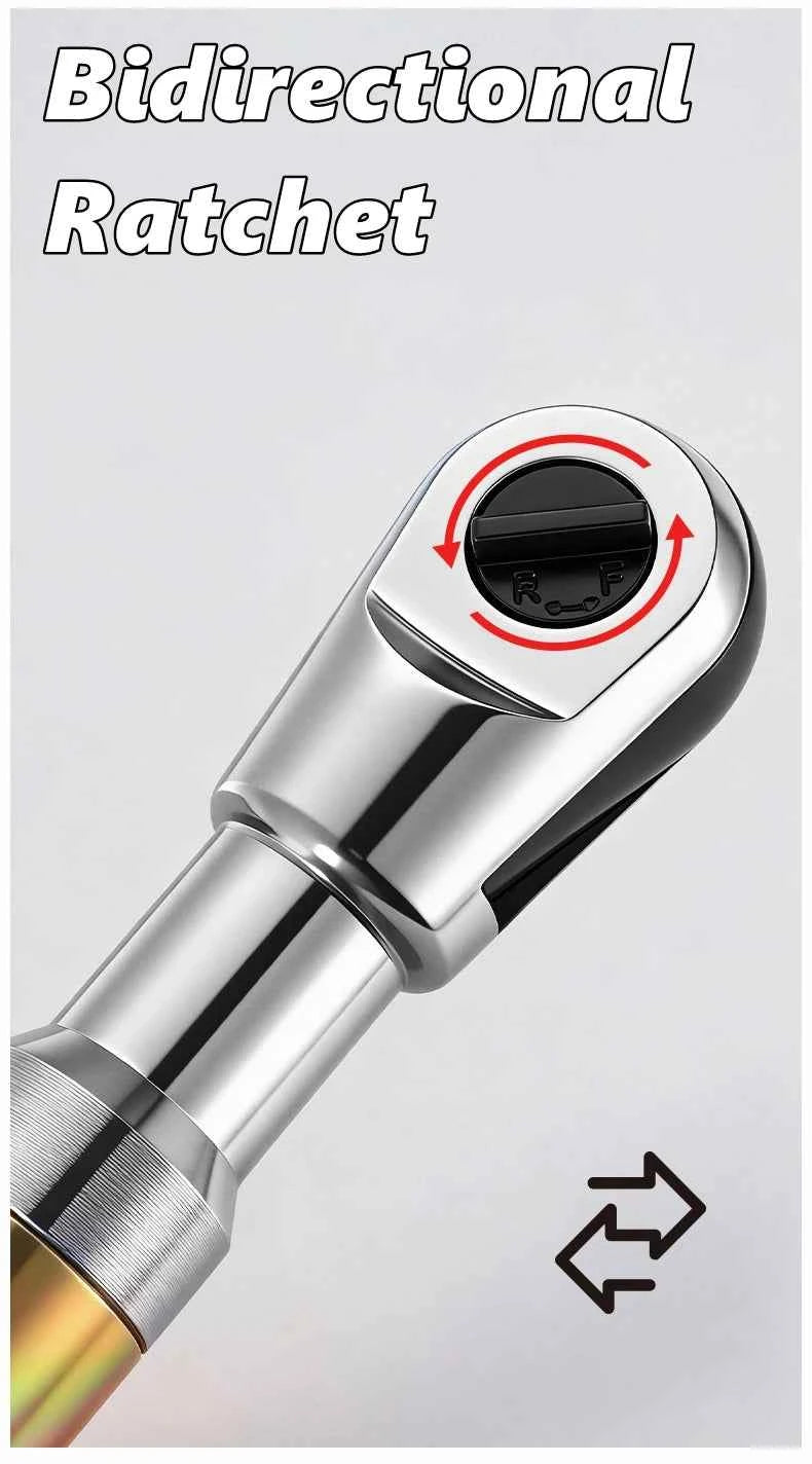 Manual & Automatic Self-Contained Ratchet Extension Wrench – Electric Car Wrench for Four-Wheel Alignment