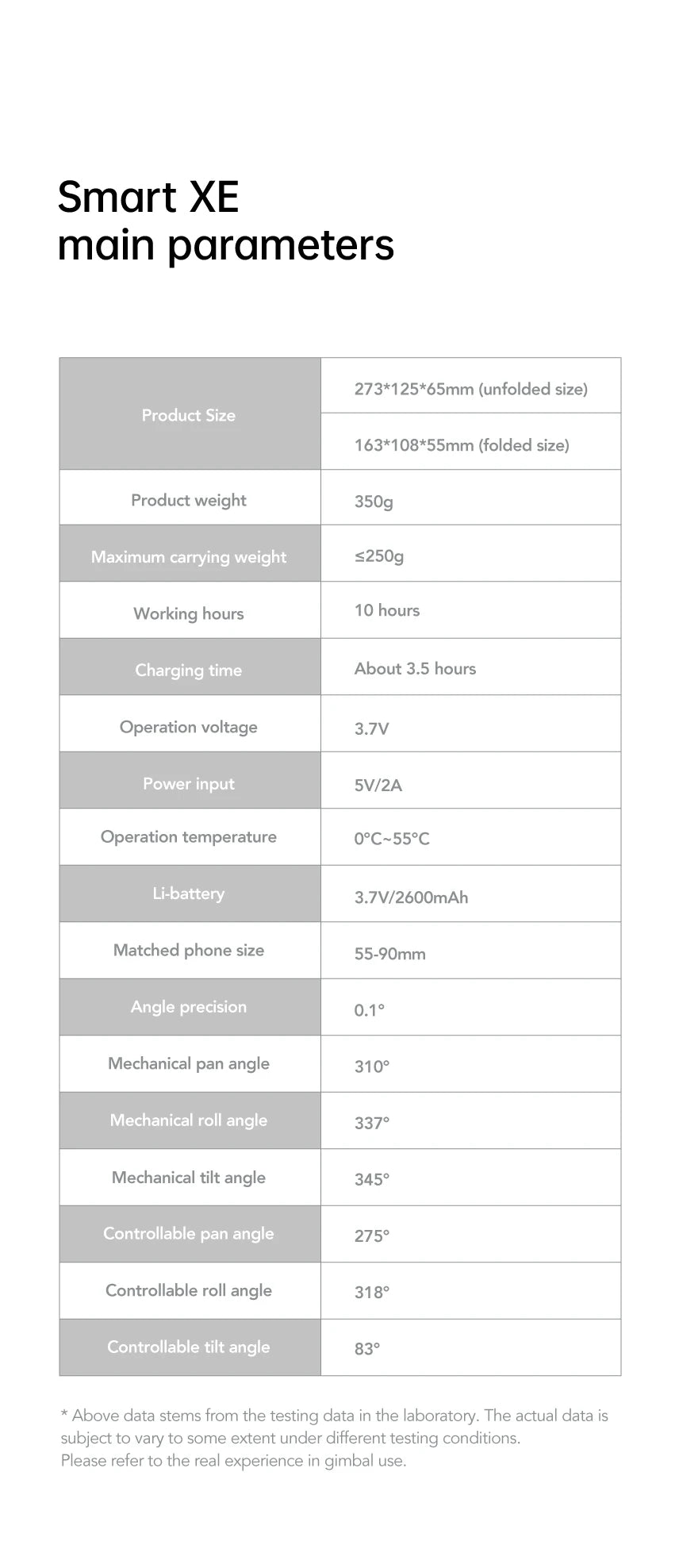 3-Axis Handheld Gimbal Stabilizer SmartXE for Smartphone by Snagg A Phone Holder