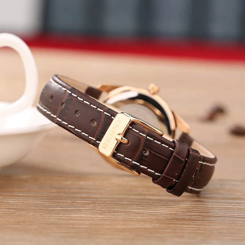 BERNY Women’s Moon Phase Quartz Watch - SnaggIt