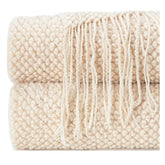 Knitted Throw Blanket – Cozy Comfort with Fringe by Snagg A Throw