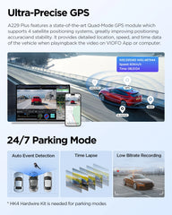 2K Dual Channel Dash Cam with Night Vision & Voice Control | Ultra HD HDR Video Recorder