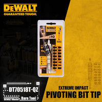 DEWALT Extreme Impact Pivoting Bit Holder & 10 Piece Torsion Screwdriving Set