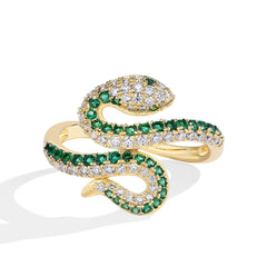 Snake-Shaped Full Moissanite Ring by Snagg A Ring