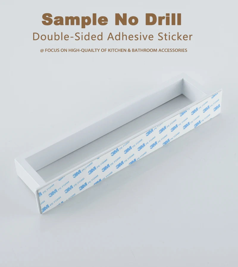 Self-Adhesive Stainless Steel Towel Rack by Snagg A Rack