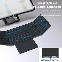 Full Size RGB Backlit Folding Keyboard | Integrated Touchpad & Numeric Keypad
