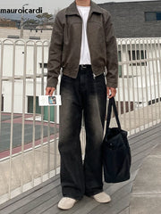 Vintage Distressed Brown PU Leather Jacket by Snagg A Jacket