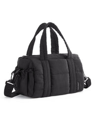 Women's Quilted Gym & Travel Duffle Bag – Yoga Mat Carrier with Wet & Dry Pocket for Sport & Weekend (18L)