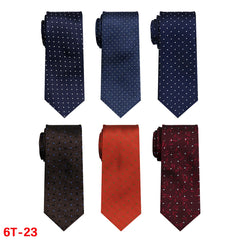 6 Pieces Classic Men’s Tie Set - Woven Jacquard Neckties for Business & Formal Events