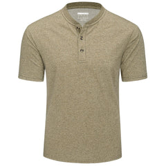Men's Cotton Blend Henley | Soft 3-Button Summer Fashion Tee