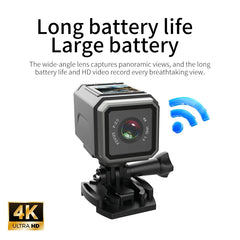 4K HD Mini Action Camera – Waterproof Helmet Cam with Clip Mount by Snagg A Portable Camera