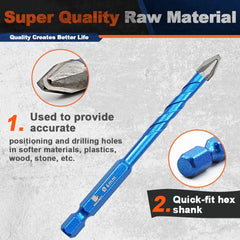 10 Pcs Hex Drill Bit Set 6/8/10mm Carbide Masonry Multifunction Drill Bit