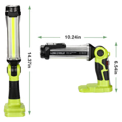 2000LM LED Work Light Compatible With Ryobi/Dewalt/Makita/Milwaukee Batteries