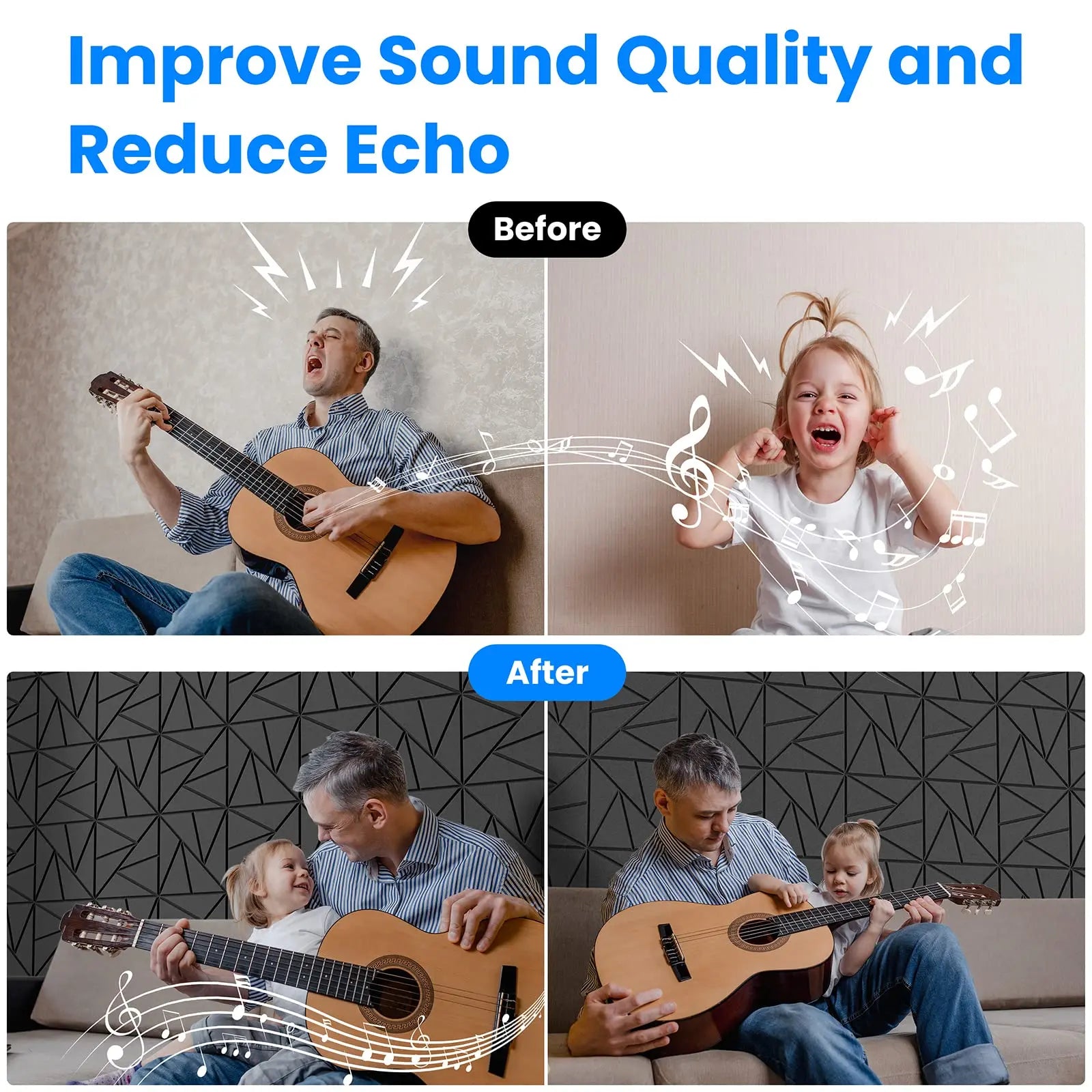 Self Adhesive Acoustic Wall Panels – 12 Pack by Snagg A Wall Panel