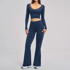 Women's 2-Piece Fitness Tracksuit | Seamless Sports Bra & High Waist Leggings Yoga Gym Set