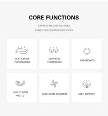 Athletic Compression Socks — High-Top Circulation Support for Running & Recovery