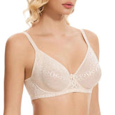 Plus Size Push Up Bra | Floral Lace Mesh Underwire Full Coverage Ultra-Thin