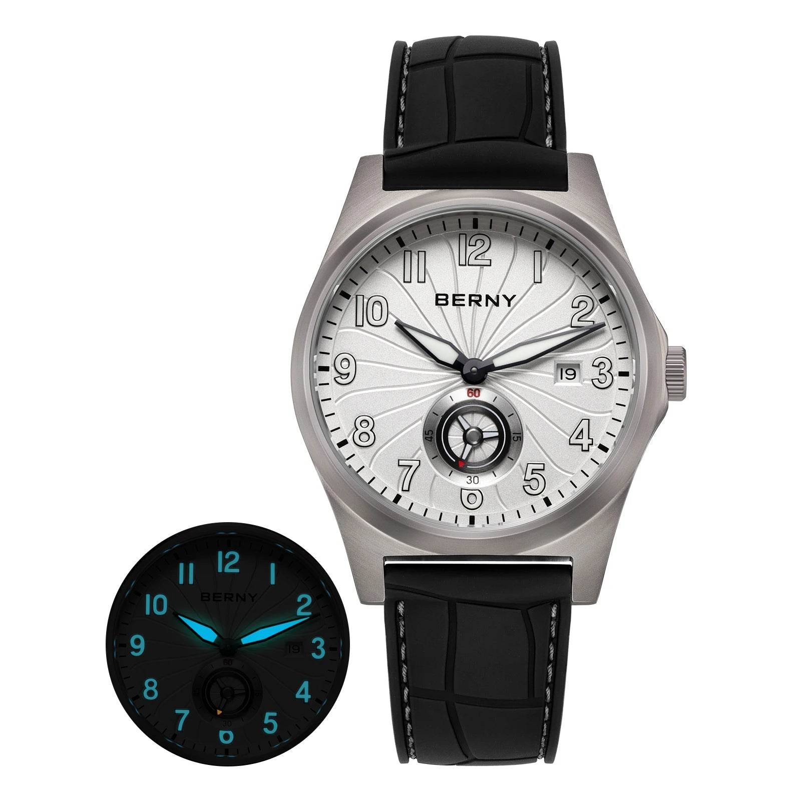 BERNY Titanium Automatic Watch – Full Titanium Strap | Seagull ST1731 | 10ATM Waterproof - SnaggIt