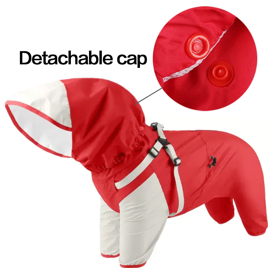 Waterproof Hooded Dog Raincoat by Snagg A Jacket