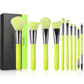Professional Neon Green Master Series – High Visibility Precision Makeup Brush Collection