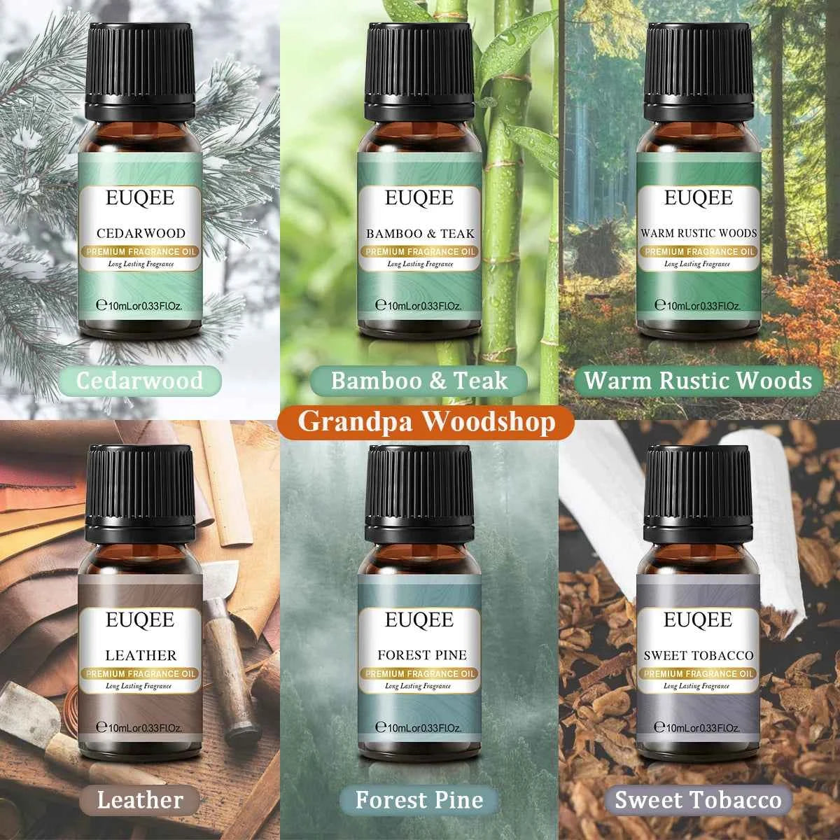 6 Piece Fragrance Oil Collection – Premium 10ml Aroma Diffusion Set for Home & Crafting