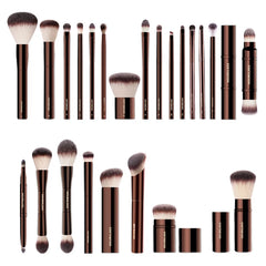 23 Piece Professional Makeup Brush Set Full Face Kit for Foundation, Eyes, Contour & Detail Work