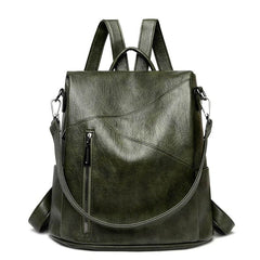 Anti-Theft Vintage Leather Backpack - SnaggIt