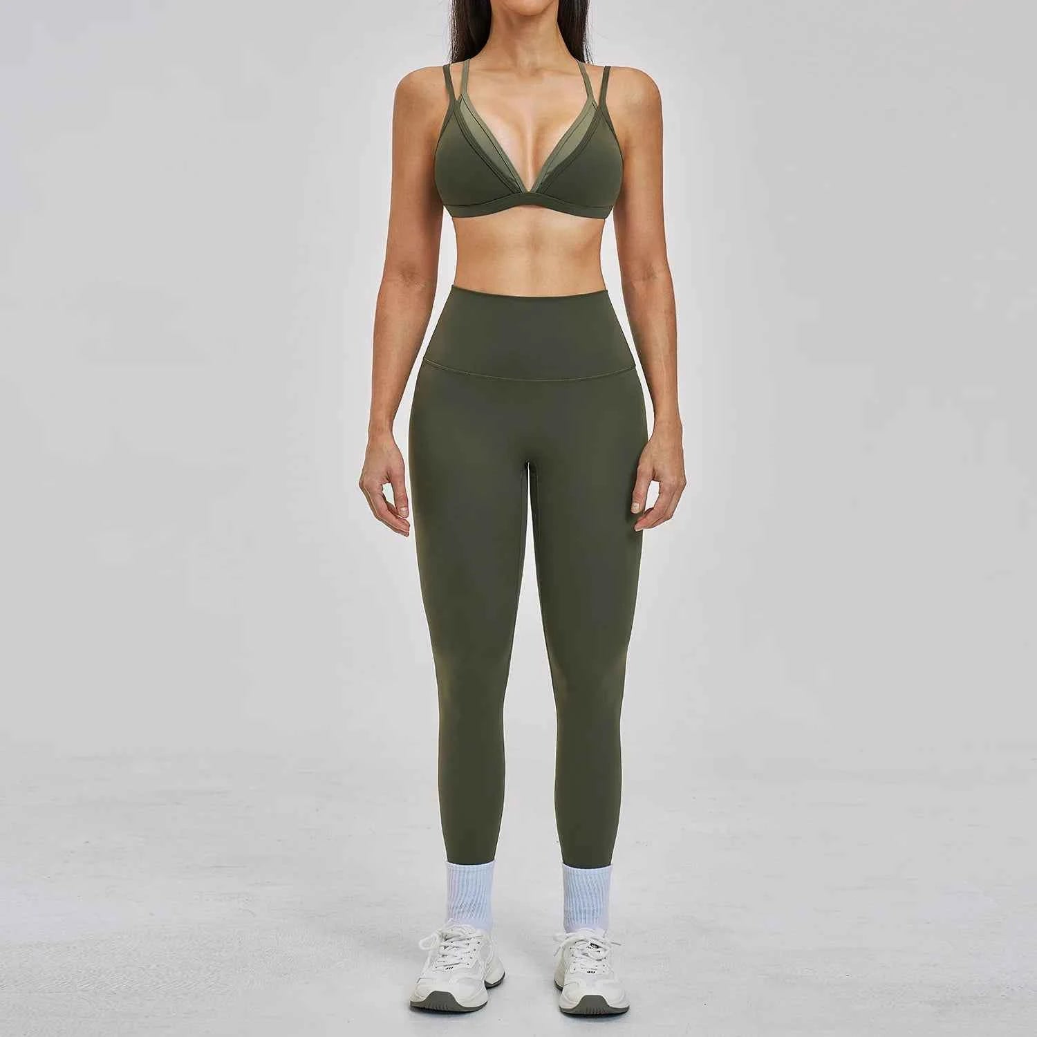 Women's 2-Piece Seamless Yoga Set | Sports Bra & High Waist Leggings Fitness Tracksuit