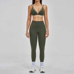 Women's 2-Piece Seamless Yoga Set | Sports Bra & High Waist Leggings Fitness Tracksuit